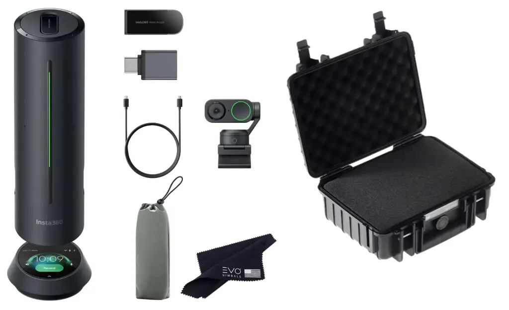 Set Insta360 Pack Wave Pro + Link 2 Pro - Webcam + micros + HP + Valise