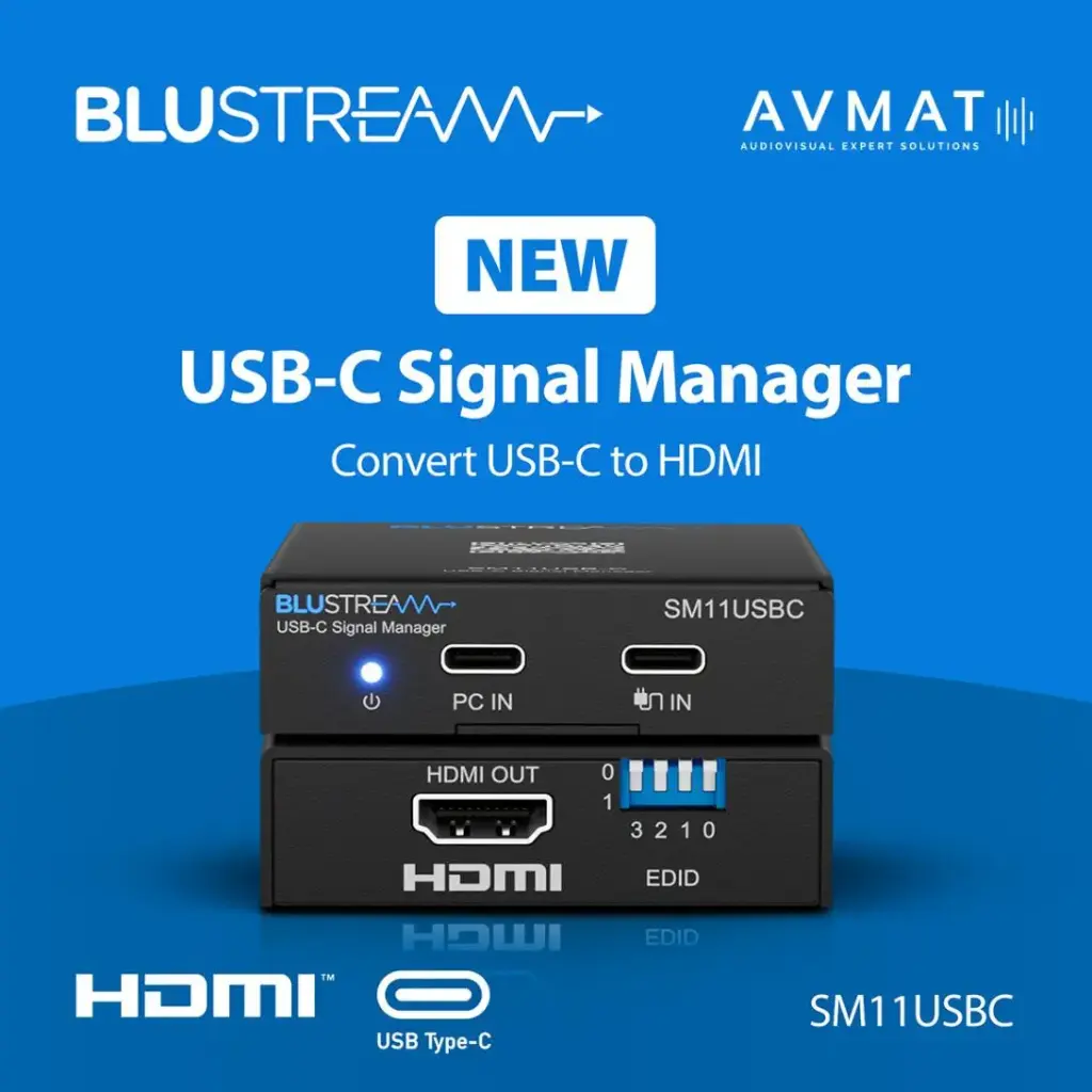Blustream - SM11USBC - Gestionnaire de signal USB-C vers HDMI 2.0 – 4K 60 Hz avec alimentation USB-C 100 W
