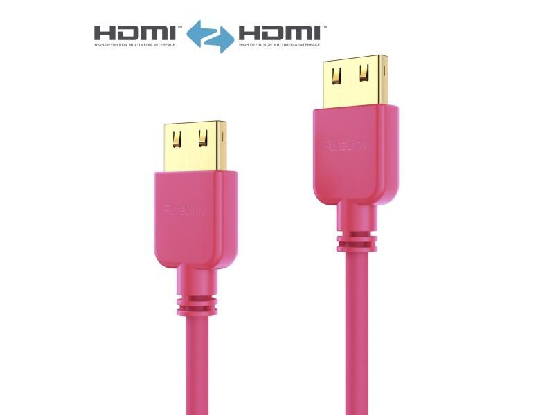 PureLink Câble Slim HDMI - HDMI, 0.5 m Rose