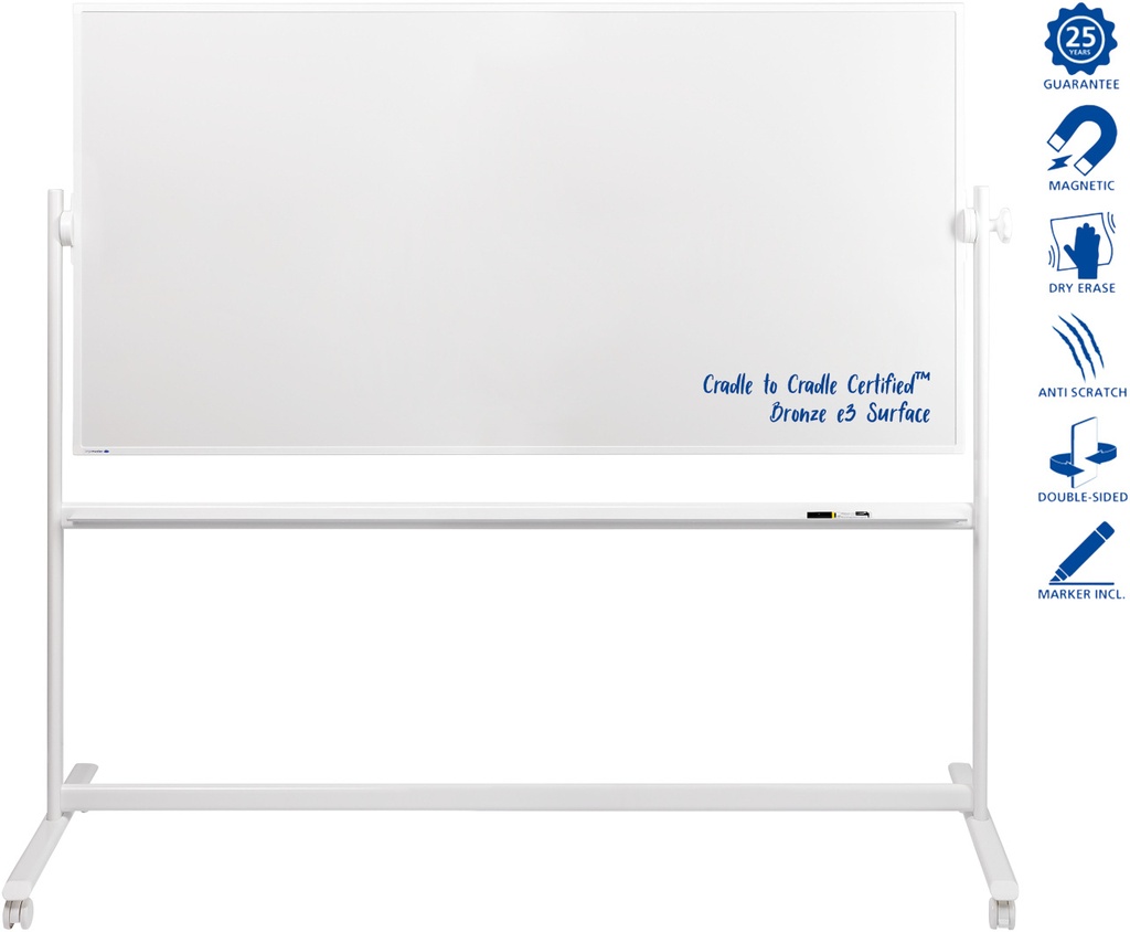 Legamaster tableau blanc rotatif 100 x 200 cm
