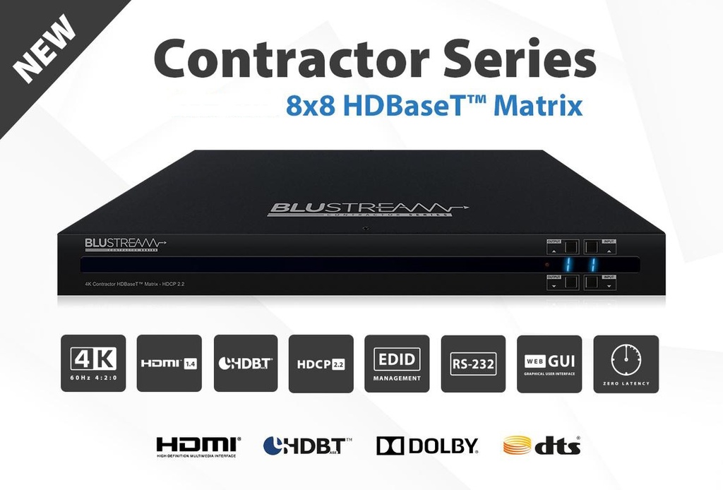 Blustream C88CS - Matrice HDMI-HDBaseT 8x8 4K PoC