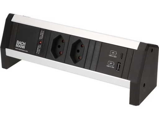 [902.0821] Bachmann DESK 1 - 2x T13, 1x USB A/C Châssis sur table