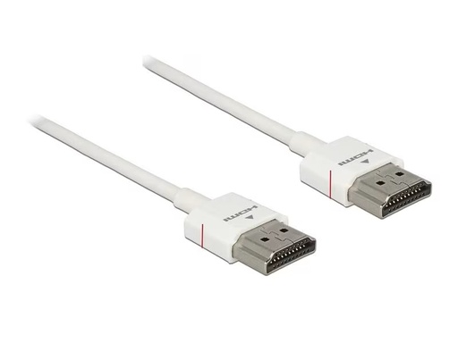 [85137] Delock Câble 4K 60Hz HDMI - HDMI 2 m, Blanc