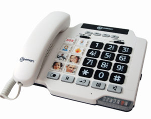 [PHOTO100_WH_IF] Geemarc PHOTOPHONE100 - Téléphone filaire amplifié à touches personnalisables