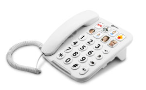 [PHOTO110_WH_IF] Geemarc PHOTOPHONE110 - Téléphone filaire amplifié à touches personnalisables