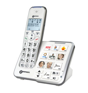 [DECT295PHOTO_WH_VDE] Geemarc AMPLIDECT295 PHOTO - Téléphone sans fil amplifié numérique sans fil avec mémoire photo et répondeur intégré