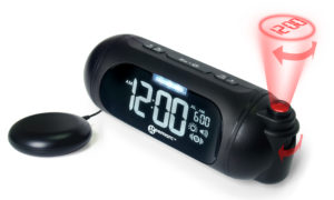 [JWNS-SPOT_BLK_VDE] Geemarc WAKE’N’SHAKE SPOT - Réveil projecteur avec alarme puissante et vibreur