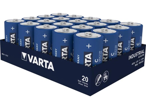 [04014 211 111_A] Varta piles industrielles LR14 (C) - Pack de 20 pièces