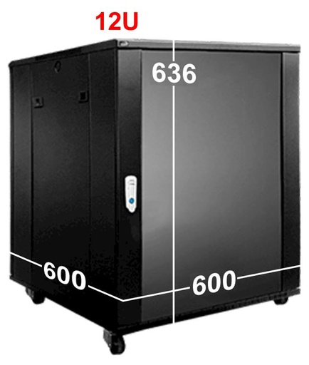 [SPR612] Caymon SPR612 Rack 19" 12U F600 Noir
