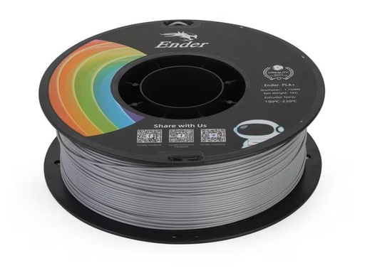 [3301010308] Creality Filament PLA+ Gris, 1.75 mm, 1 kg