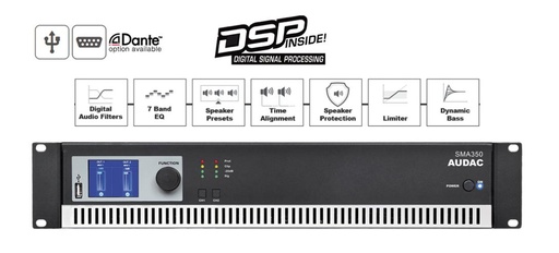 [SMA350] Audac SMA350 - Amplificateur de puissance 2 canaux Class-D