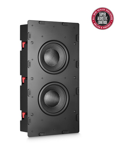 [IW28S] M&K Sound IW28S - Subwoofer encastrable 2x8" - Blanc