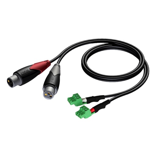 [CLA835/1.5] Audac CLA835/1.5 - Câble 2x XLR Femelle 1.5 m