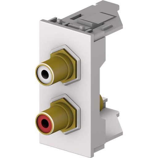 [AVM-0003] Cecoflex - AVM-0003 - Module 2x RCA rouge/blanc F/F blanc