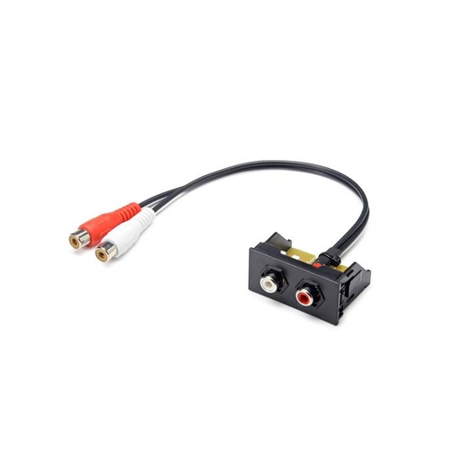 [AVM-1103] Cecoflex - AVM-1103 - Module 2x RCA rouge/blanc F/F noir avec câble de 200 mm