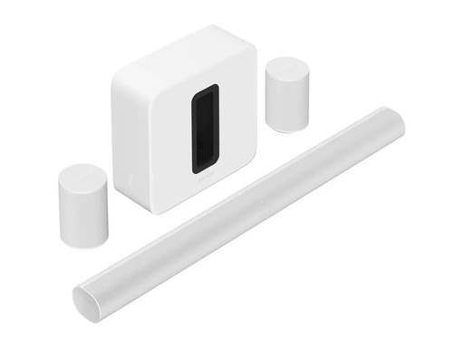 [Arc Ultra bundle SUB4 + 2 ERA300 blanc] Sonos Arc Ultra, Sonos Sub 4 et 2 Sonos Era 300 - Barre son Premium inclus Subwoofer + 2 ERA300