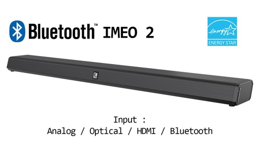 [IMEO2/B] Audac IMEO2/B - Barre de son Professionnelle 3 voies Bluetooth + HDMI - Noir