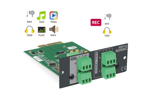 [MMP40] Audac MMP40 - Module SourceCon MediaPlayer & Recorder (pour XMP44)