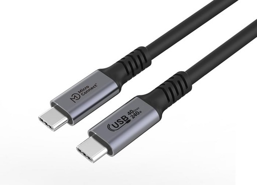[USB4CC15-240W] MicroConnect USB-C câble 1.5m, 240W, 40Gbps, USB4 Gen 3x2
