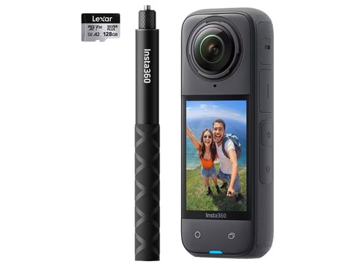 [CINSABMA Stick Kit] Insta360 X4 - Kit carte à mémoire + perche à selfie