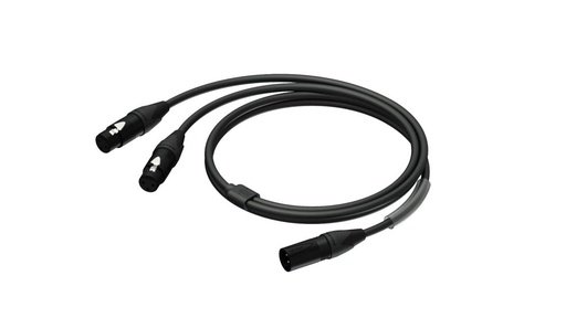 [PRA736/1.5] ProCab XLR Mâle - 2x XLR Femelle PRA736/1.5