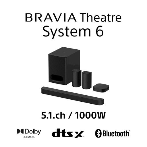 [HTS60.CEL] Sony Bravia Theatre System 6 - Barre son 5.1 canaux grâce à Dolby Atmos®