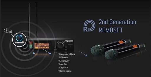 [UF-20S/UM] JTS UF-20S/UM - Set microphone PRO à main UHF 624 - 694 MHz