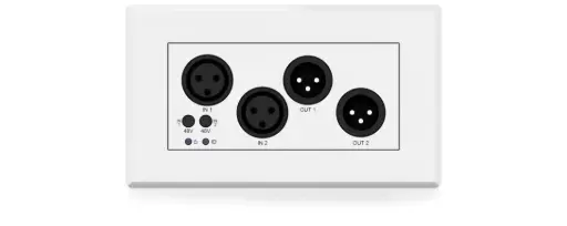 [DA22XLR-WPV2] Blustream - DA22XLR-WPV2 - Plaque murale audio 4xXLR – Dante