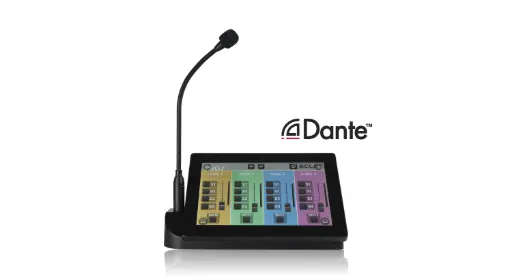 [PAGENETDN] Ecler PAGENETDN - Poste d'appel de bureau Écran tactile 10" UCP, PoE DC, Dante™, EclerNet