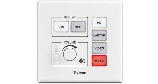 [EBP 100] Extron EBP 100 — Clavier de commande eBUS à 6 boutons - 2 gangs US