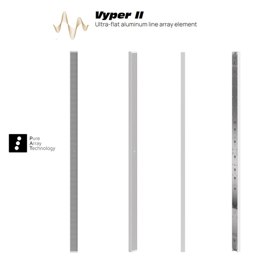 [KV102WII] K-Array Vyper-KV102W II - Line-array ultra-plat 1 m, 16x1", 300 W, 8/32 Ω, IP65 - Blanc