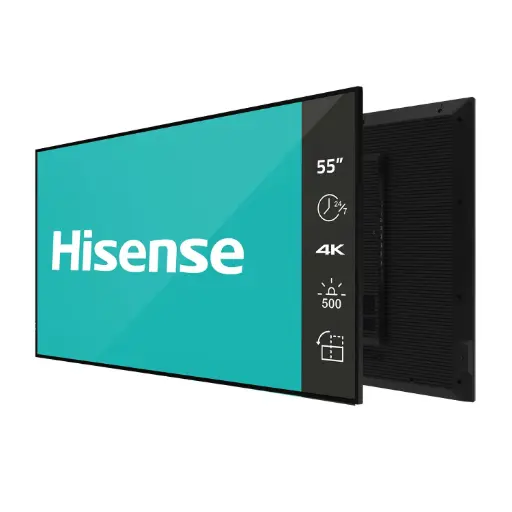 [55DM66D] Hisense 55DM66D - Écran d'affichage dynamique 55DM66D, 55", 24/7, UHD, 500cd/m², 25% Haze