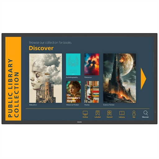 [43BDL3751T/00] Philips 43BDL3751T/00 - Écran multitactile 43BDL3751T/00, 43", UHD, 24/7, 450cd/m², PCAP