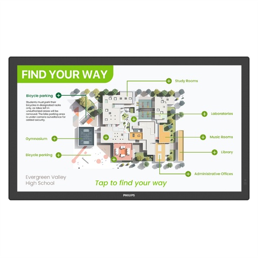 [55BDL3751T/00] Philips 55BDL3751T/00 - Écran multitactile 55BDL3751T/00, 55", UHD, 24/7, 450cd/m², PCAP