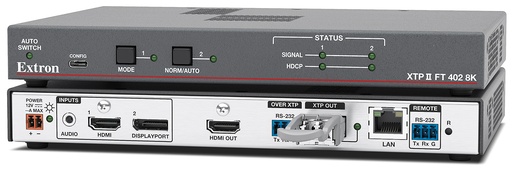 [60-1779-12] Extron XTP II FT 402 8K SM — Émetteur fibre optique XTP II 8K pour HDMI et DisplayPort — monomode